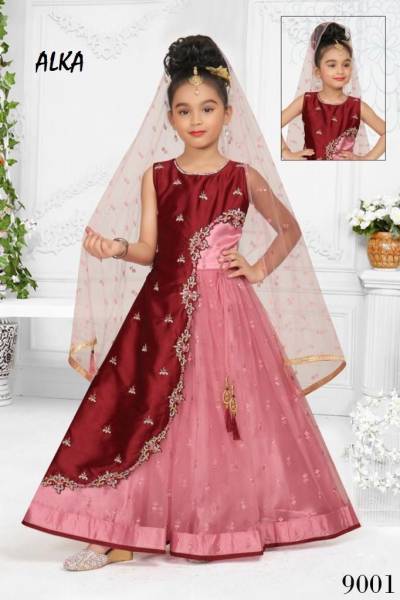 Aarushi By Alka Designer Partywear Kids Gown Collection